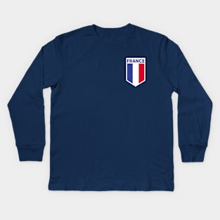 France Flag Emblem Kids Long Sleeve T-Shirt